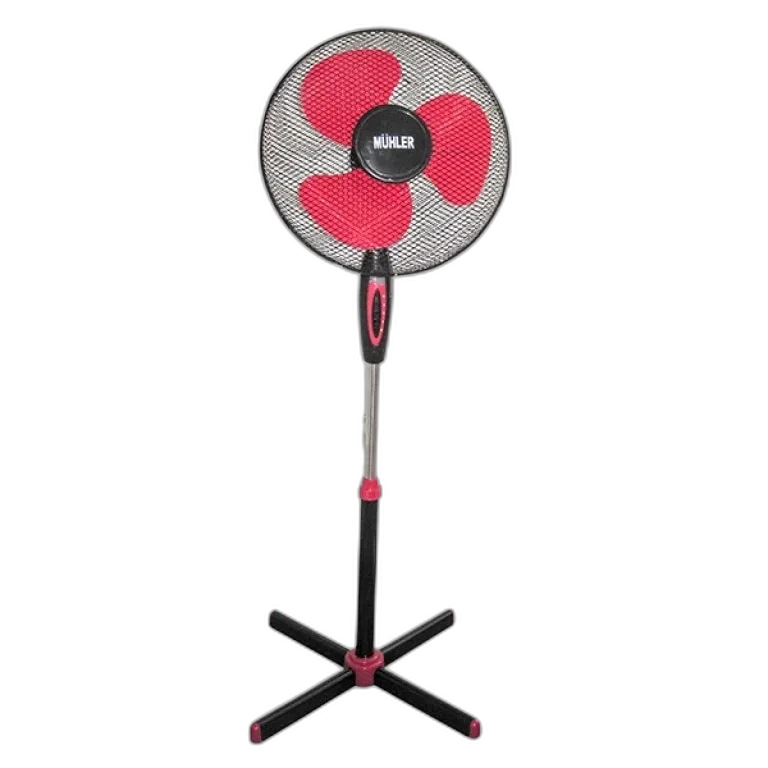 Вентилатор 16" Muhler FM-5071 стоящ черно+червено image 1