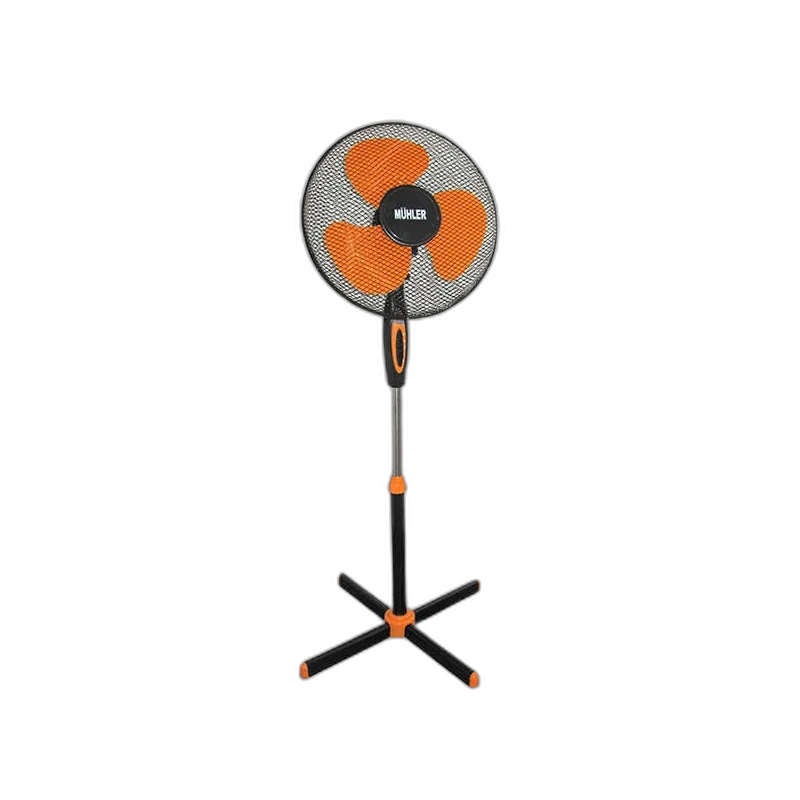 Вентилатор 16" Muhler FM-5070 стоящ черен+оранжев image 1